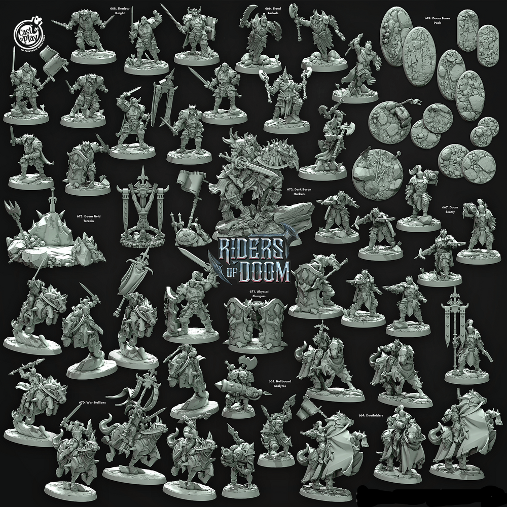 3D Printed Cast n Play Doomed Field Terrain Riders of Doom Set 28mm 32mm D&D (Online Only)