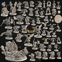 3D Printed Cast n Play Gallant Crusaders Shields of Dawn 28mm 32mm D&D (Online Only)