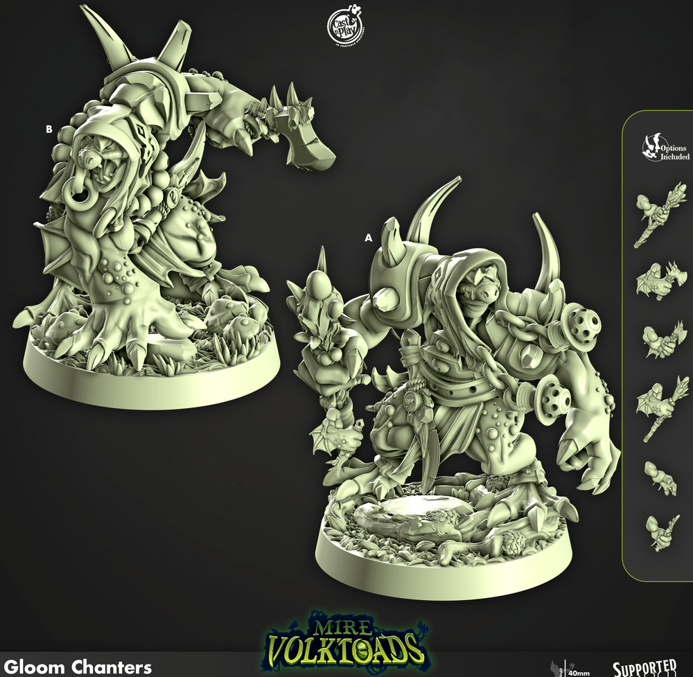 3D Printed Cast n Play Gloom Chanters Mire Volktoads Set 28mm 32mm D&D (Online Only)