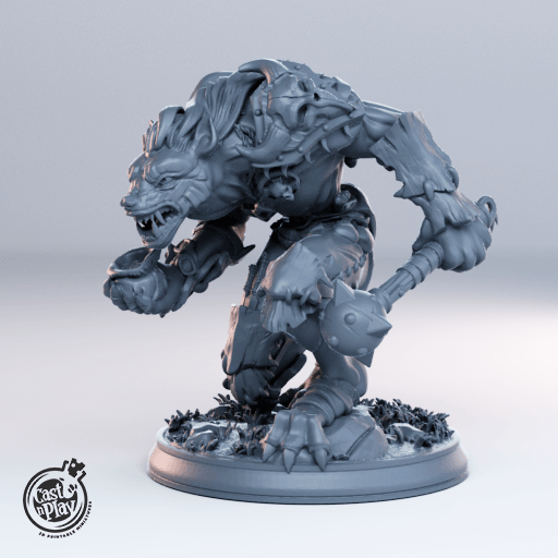 3D Printed Cast n Play Gnoll Leader Set Townsfolk 28mm 32mm D&D (Online Only)