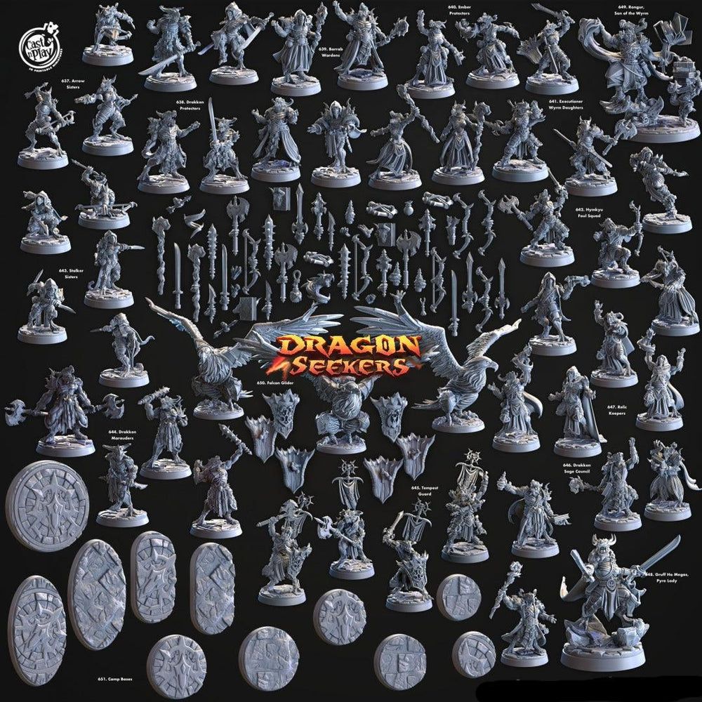 3D Printed Cast n Play Hands and Weapons Dragon Seekers 28mm 32mm D&D (Online Only)