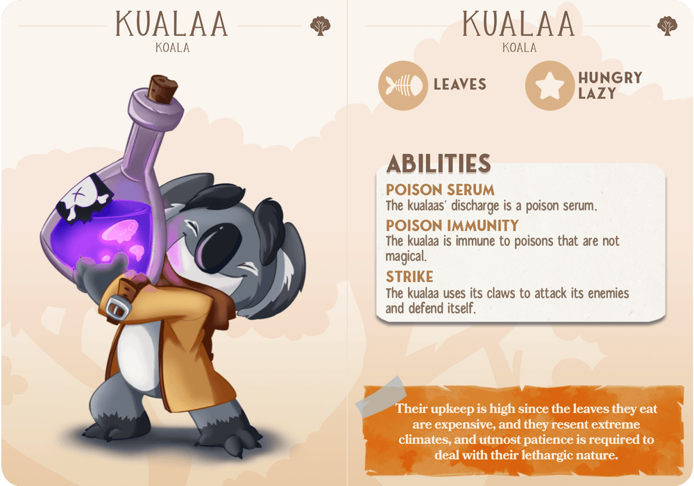 3D Printed Cast n Play Kualaa - Koala Companions 28mm 32mm D&D (Online Only)