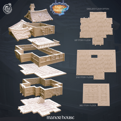 3D Printed Cast n Play Mannor House Kingdom Of Thamarya 28mm 32mm D&D (Online Only)