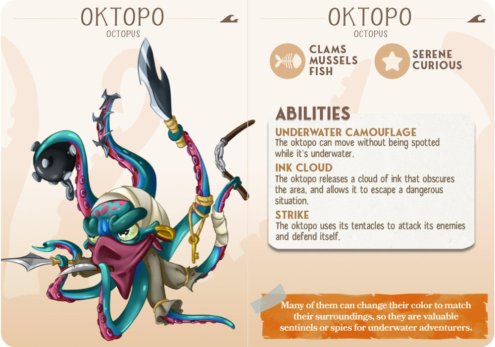 3D Printed Cast n Play Oktopo - Octopus Companions 28mm 32mm D&D (Online Only)