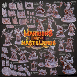 3D Printed Cast n Play Orc Tribe Bannerman Warriors of the Wastelands 28mm 32mm D&D (Online Only)