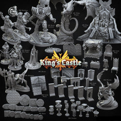 3D Printed Cast n Play Ranged Blue Capes 28mm 32mm D&D (Online Only)