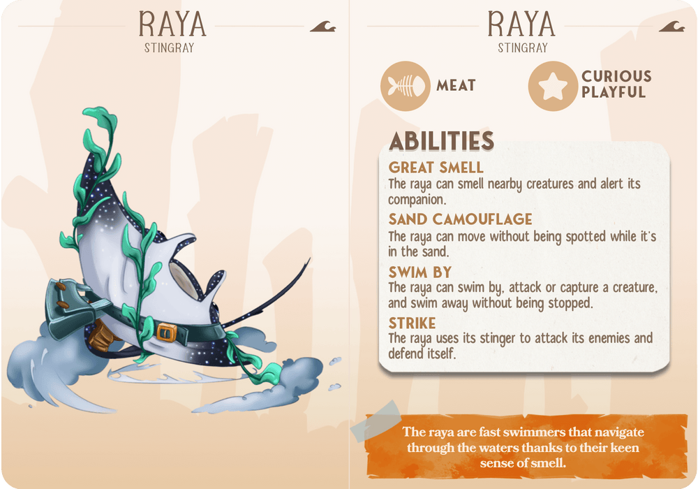 3D Printed Cast n Play Raya - Stingray Companions 28mm 32mm D&D (Online Only)
