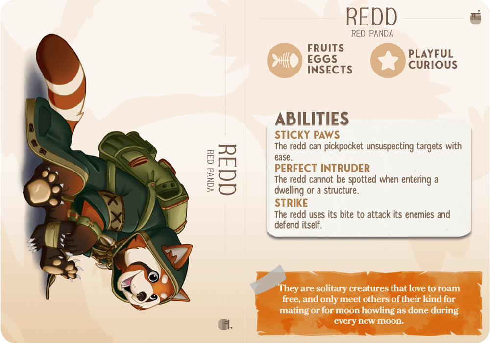 3D Printed Cast n Play Redd - Red Panda Companions 28mm 32mm D&D (Online Only)