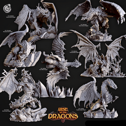 3D Printed Cast n Play Tanvaala Mountain Red Dragon Rise of the Dragons 28 32mm D&D (Online Only)