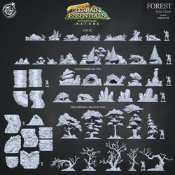 3D Printed Cast n Play Trees and Dead Trees Terrain Set Terrain Essentials Nature 28mm 32mm D&D (Online Only)