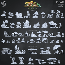 3D Printed Cast n Play Trees And Fungi Platforms Fungi Terrain Set Terrain Essentials Nature 28mm 32mm D&D (Online Only)