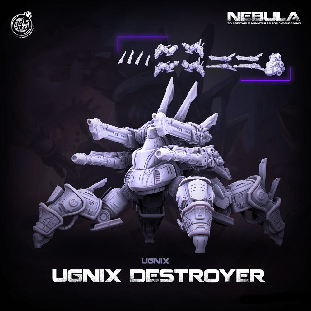 3D Printed Cast n Play Ugnix Titan Nebula All Out War 28mm 32mm D&D (Online Only)