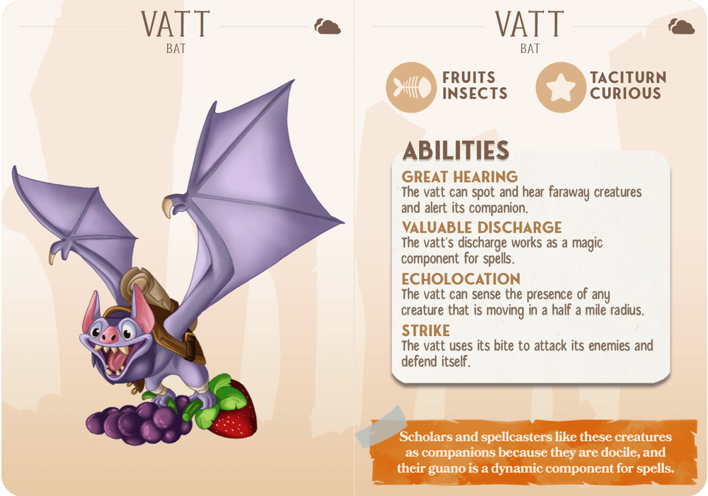 3D Printed Cast n Play Vatt - Bat Companions 28mm 32mm D&D (Online Only)