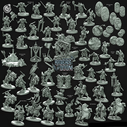 3D Printed Cast n Play War Stallions Riders of Doom Set 28mm 32mm D&D (Online Only)