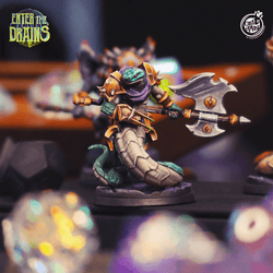 3D Printed Cast n Play Yuddrakh Warrior Enter the Drains 28mm 32mm D&D (Online Only)