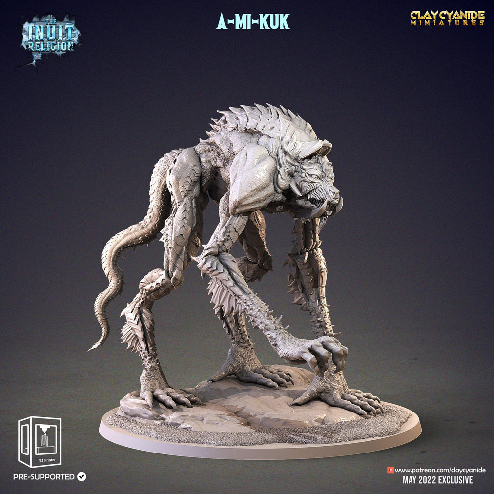 3D Printed Clay Cyanide A-mi-kuk Inuit Religion Ragnarok D&D (Online Only)