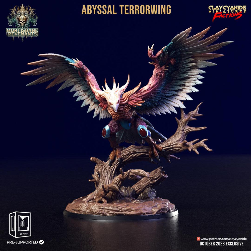 3D Printed Clay Cyanide Abyssal Terrorwing Mortisbane  Revenants 28 32 mm D&D (Online Only)