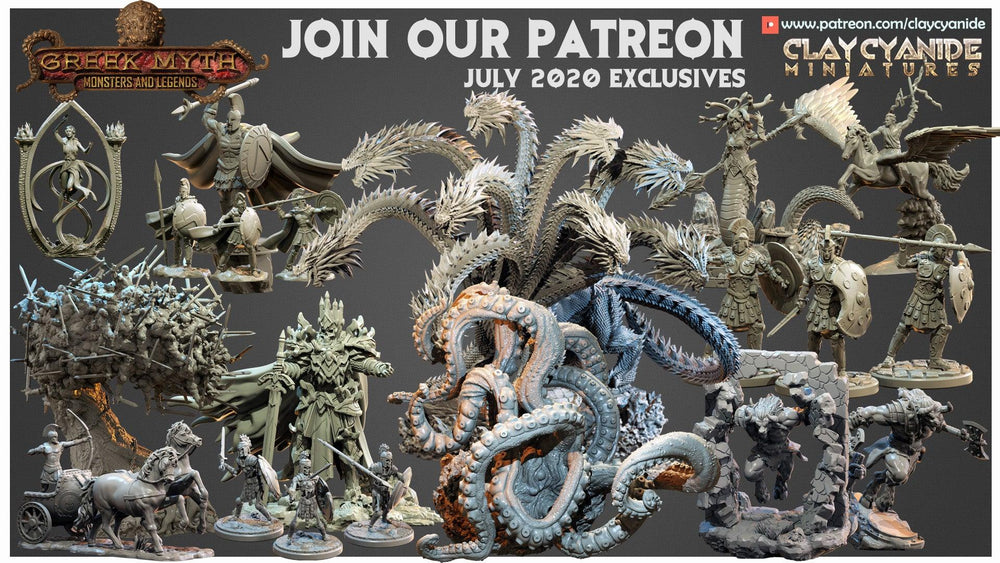 3D Printed Clay Cyanide Andromeda Greek Mythology Part 2 28 32 mm D&D (Online Only)