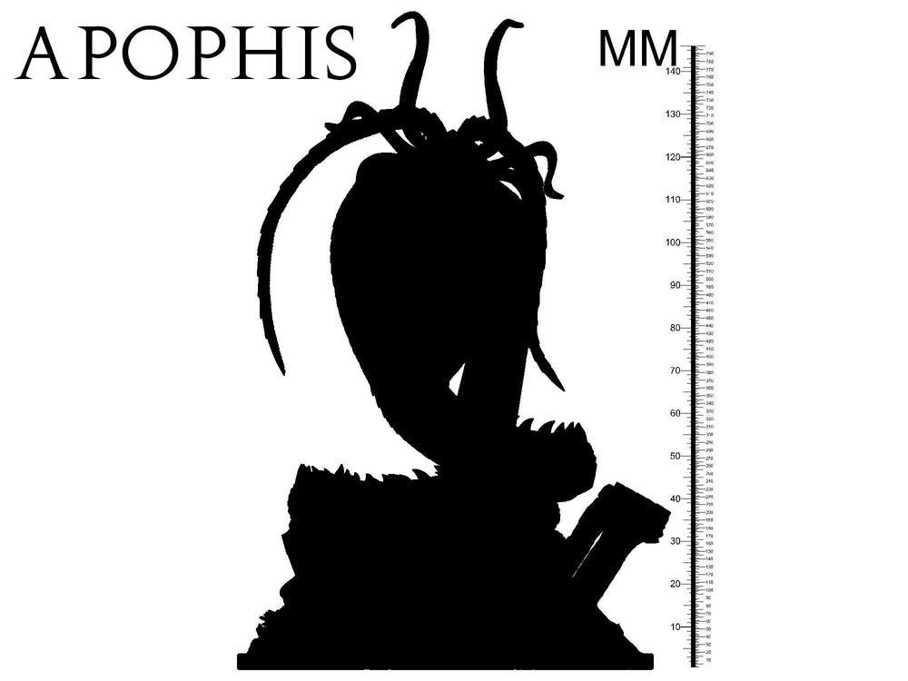 3D Printed Clay Cyanide Apophis Egyptian Mythology 28 32 mm D&D (Online Only)
