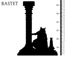 3D Printed Clay Cyanide Bastet Egyptian Mythology 28 32 mm D&D (Online Only)