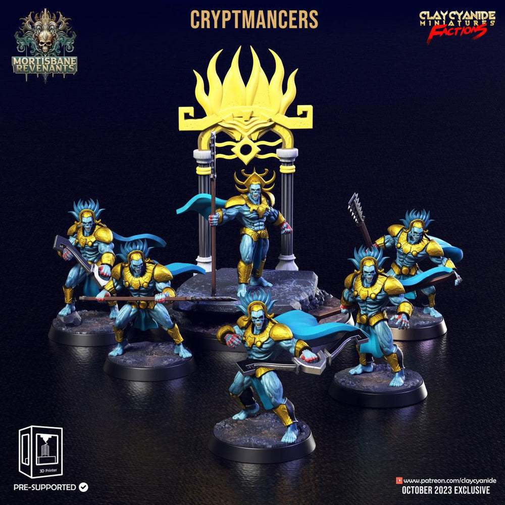 3D Printed Clay Cyanide Cryptmancers Mortisbane Revenants 28 32 mm D&D (Online Only)