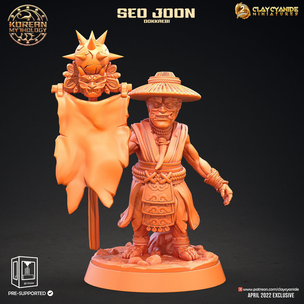 3D Printed Clay Cyanide Dokkaebi Warriors Korean Mythology Ragnarok D&D (Online Only)