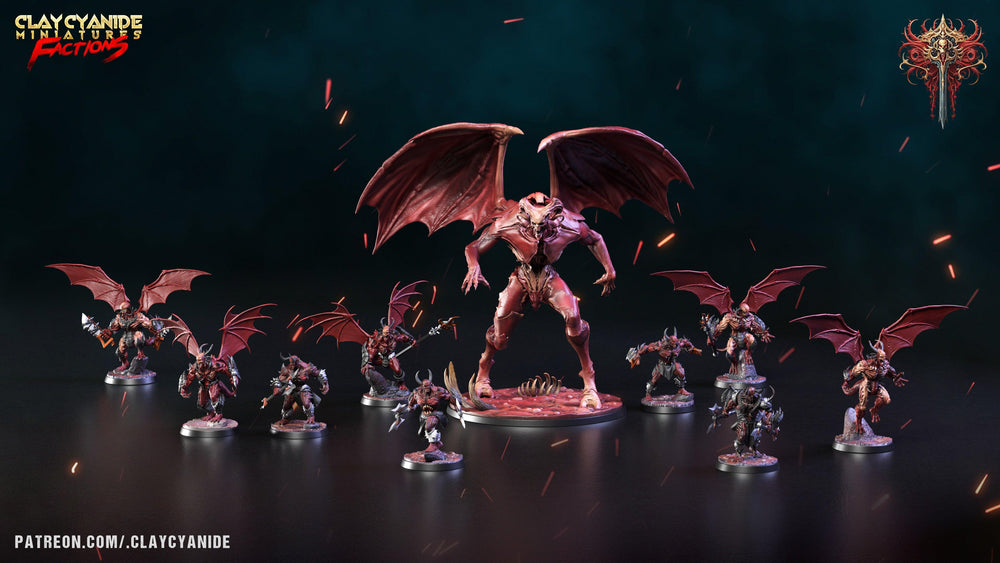 3D Printed Clay Cyanide Dreadblood Maulers Factions 28 32 mm D&D (Online Only)