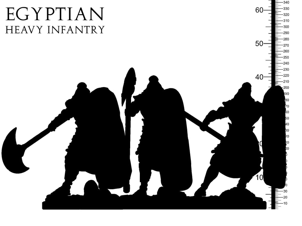 3D Printed Clay Cyanide Egyptian Heavy Infantry Egyptian Mythology 28 32 mm D&D (Online Only)