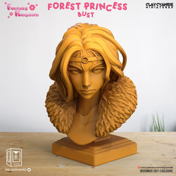 3D Printed Clay Cyanide Fantasy Kingdom - Forest Princess Bust 28mm 32mm D&D (Online Only)