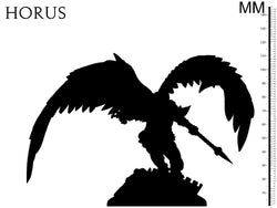3D Printed Clay Cyanide Horus Egyptian Mythology 28 32 mm D&D (Online Only)