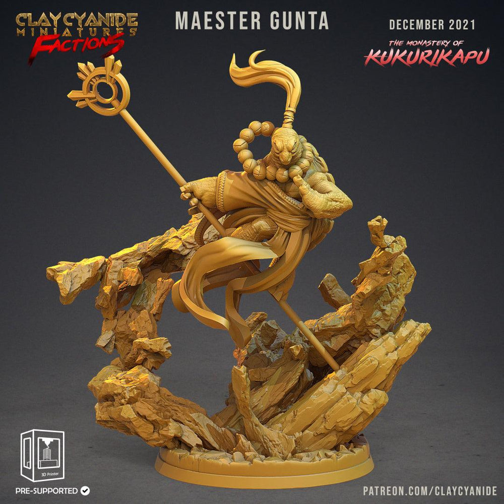 3D Printed Clay Cyanide Kukurikapu Monastery of Turtle-folk Factions Ragnarok D&D (Online Only)