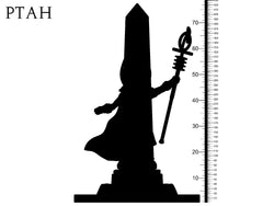 3D Printed Clay Cyanide Ptah Egyptian Mythology 28 32 mm D&D (Online Only)
