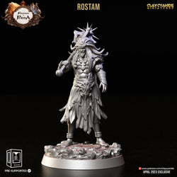 3D Printed Clay Cyanide Rostam Kingdom of Persia 28 32 mm D&D (Online Only)