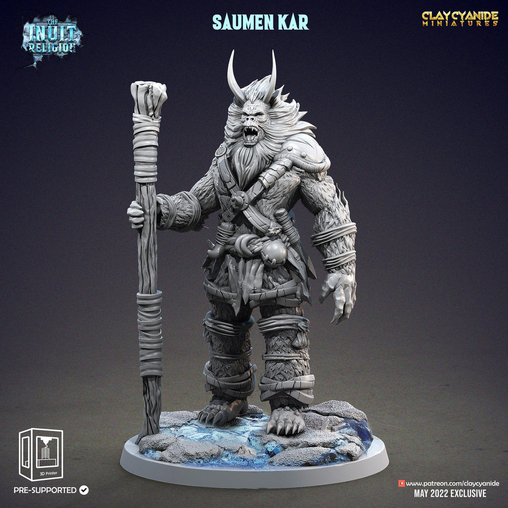 3D Printed Clay Cyanide Saumen Kar Inuit Religion Ragnarok D&D (Online Only)
