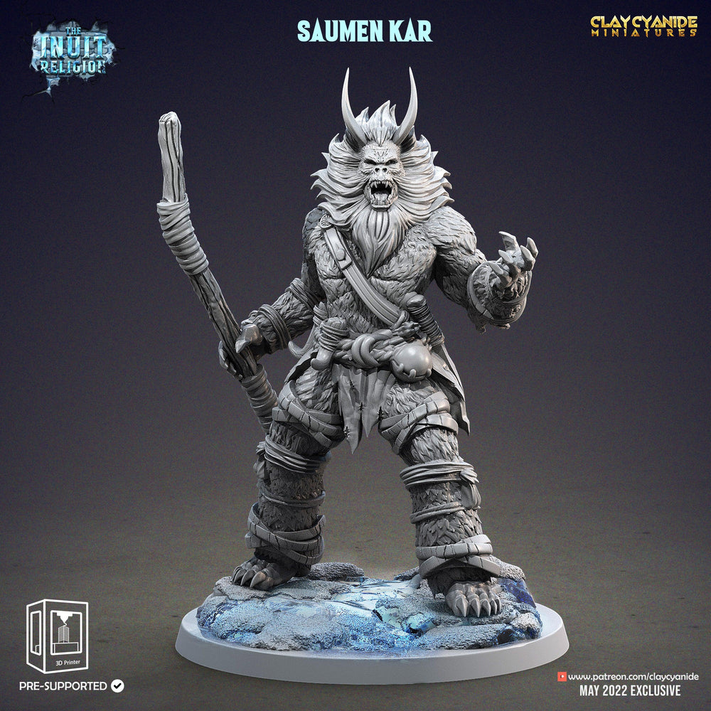 3D Printed Clay Cyanide Saumen Kar Inuit Religion Ragnarok D&D (Online Only)