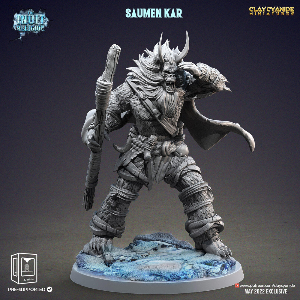 3D Printed Clay Cyanide Saumen Kar Inuit Religion Ragnarok D&D (Online Only)