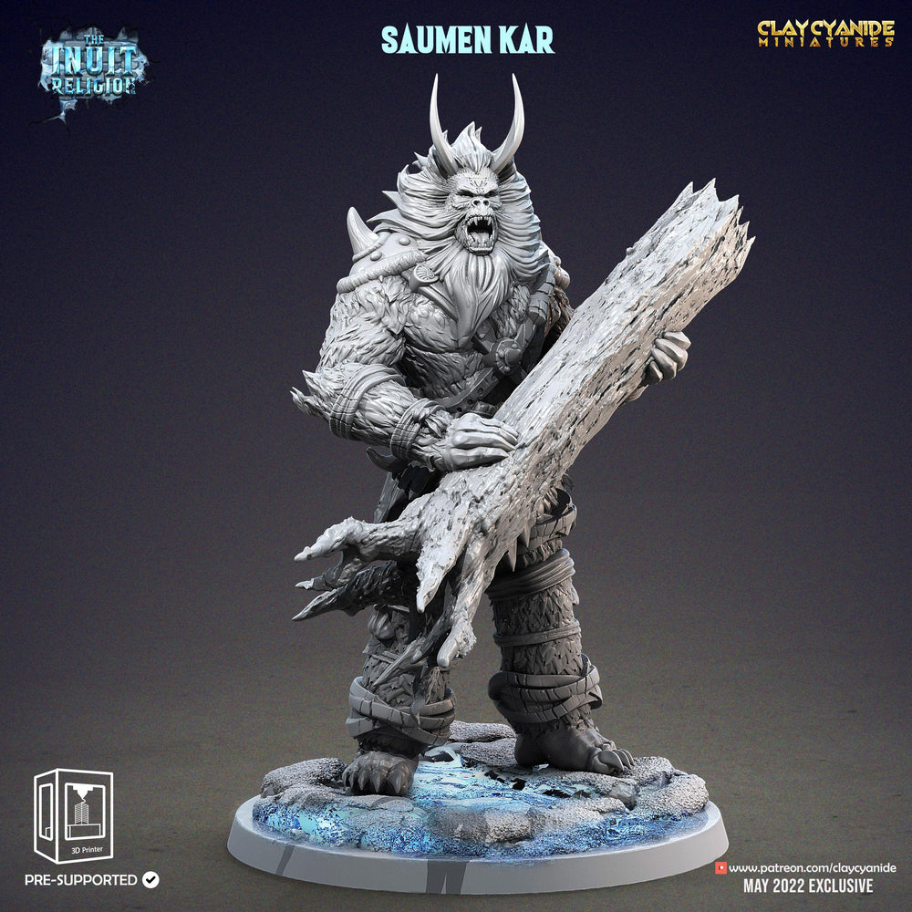 3D Printed Clay Cyanide Saumen Kar Inuit Religion Ragnarok D&D (Online Only)