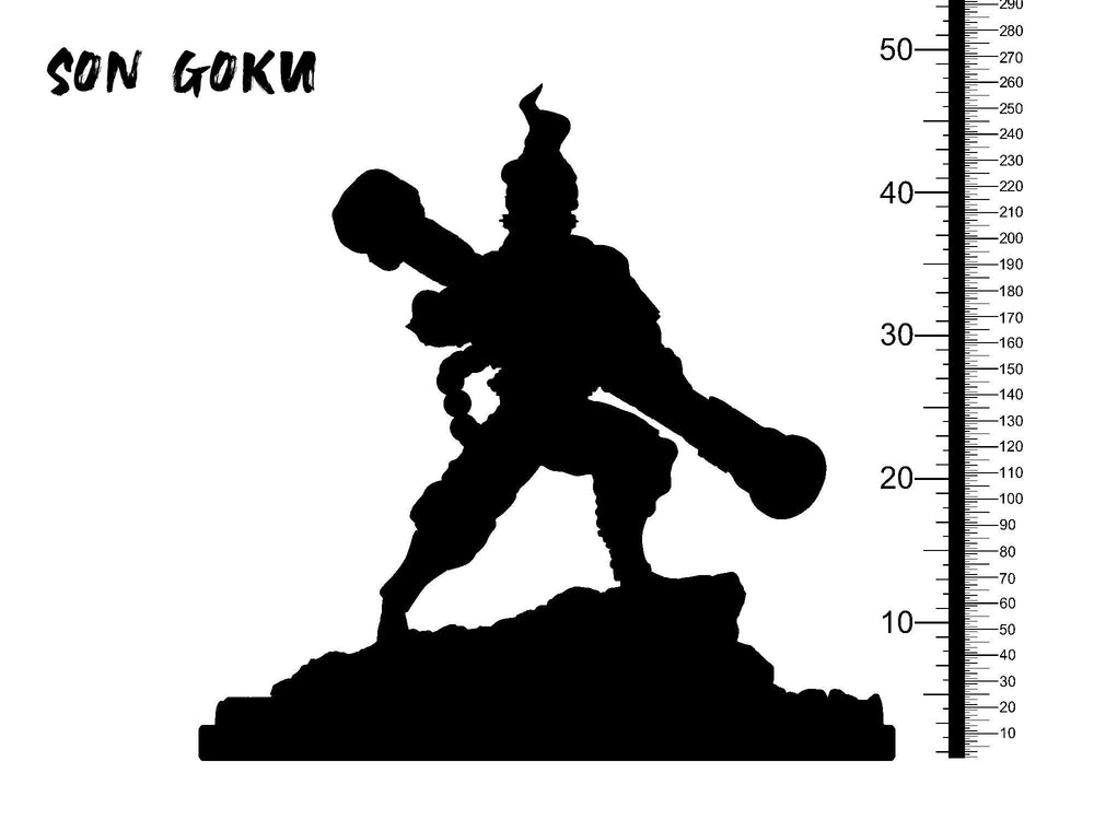 3D Printed Clay Cyanide Son Goku Monkey King Warrior Japanese Deities Ragnarok D&D (Online Only)