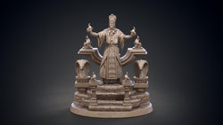 3D Printed Clay Cyanide Thot-Amon and Throne Hyborean Age Ragnarok D&D (Online Only)