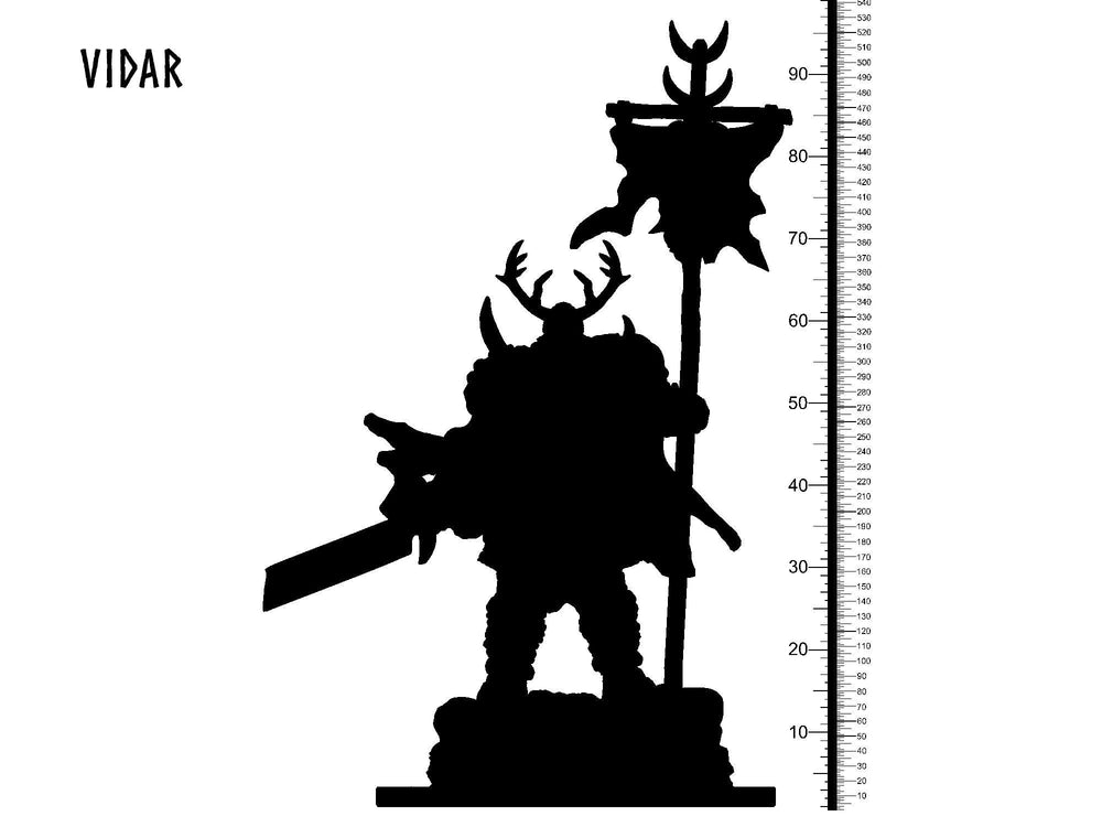 3D Printed Clay Cyanide Vidar Norse Mythology 28 32 mm D&D (Online Only)