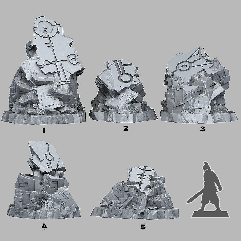 3D Printed Fantastic Plants and Rocks Alien Ruins 28mm - 32mm D&D Wargaming (Online Only)