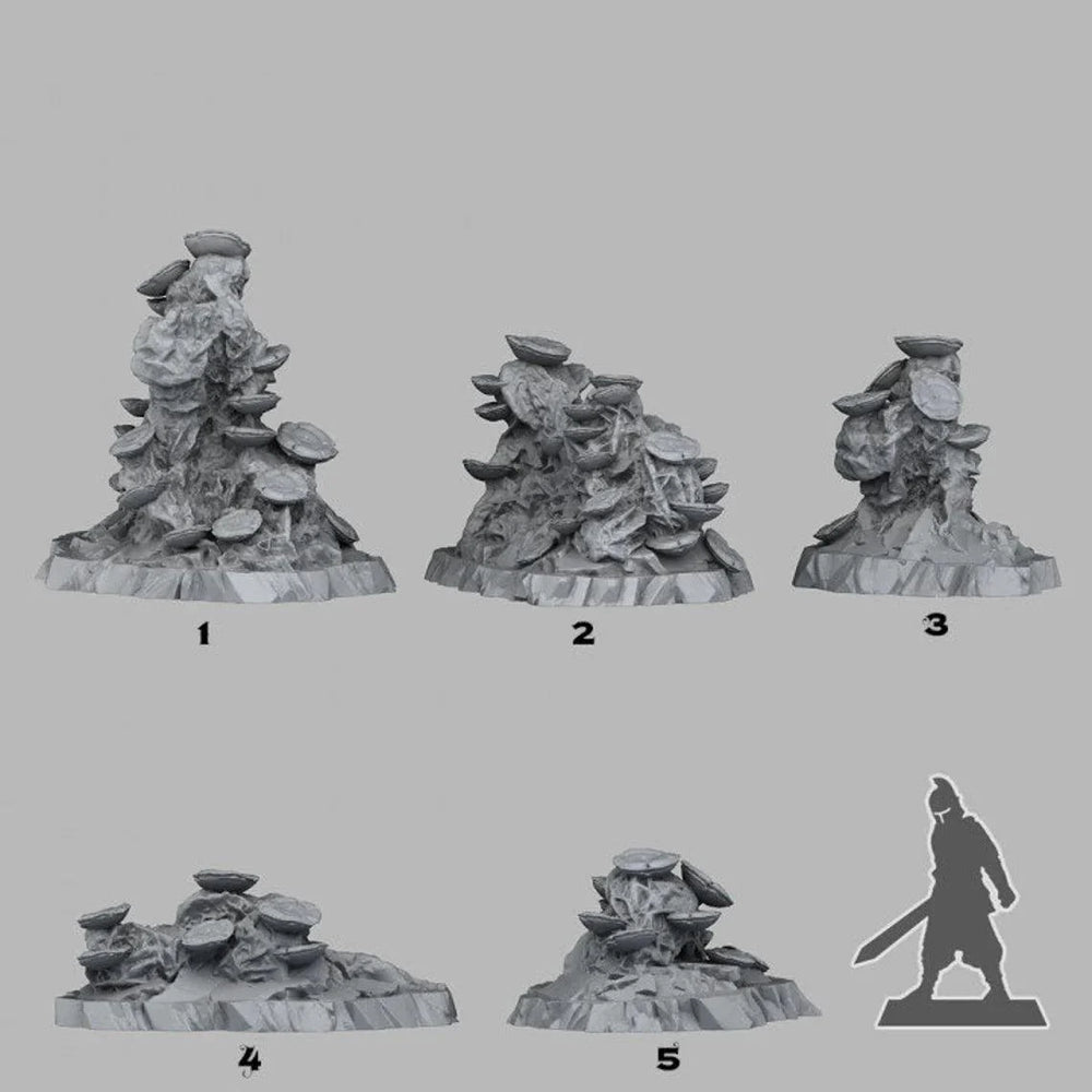 3D Printed Fantastic Plants and Rocks Ancient Moulds 28mm - 32mm D&D Wargaming (Online Only)