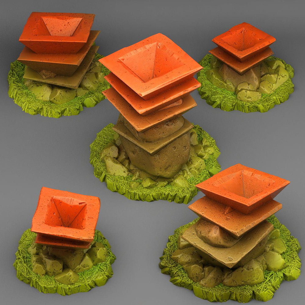 3D Printed Fantastic Plants and Rocks ASIAN CELEBRATION STONES 28mm - 32mm D&D Wargaming (Online Only)