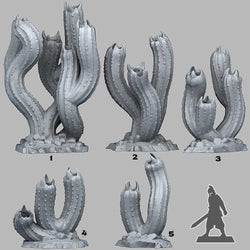 3D Printed Fantastic Plants and Rocks Carnivorous Cactus  28mm - 32mm D&D Wargaming (Online Only)