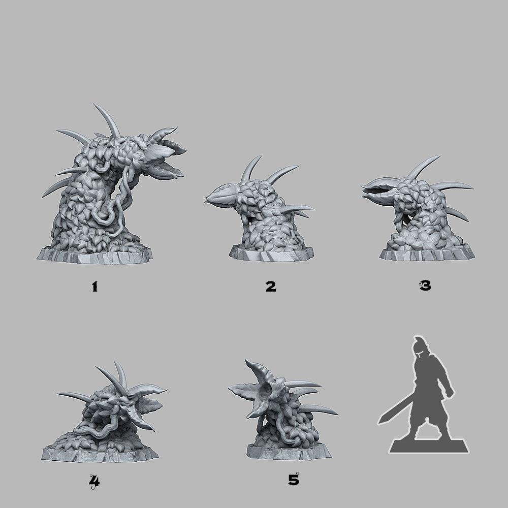 3D Printed Fantastic Plants and Rocks Carnivorous Hedges 28mm - 32mm D&D Wargaming (Online Only)