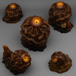 3D Printed Fantastic Plants and Rocks Dark Observer Stones 28mm - 32mm D&D Wargaming (Online Only)