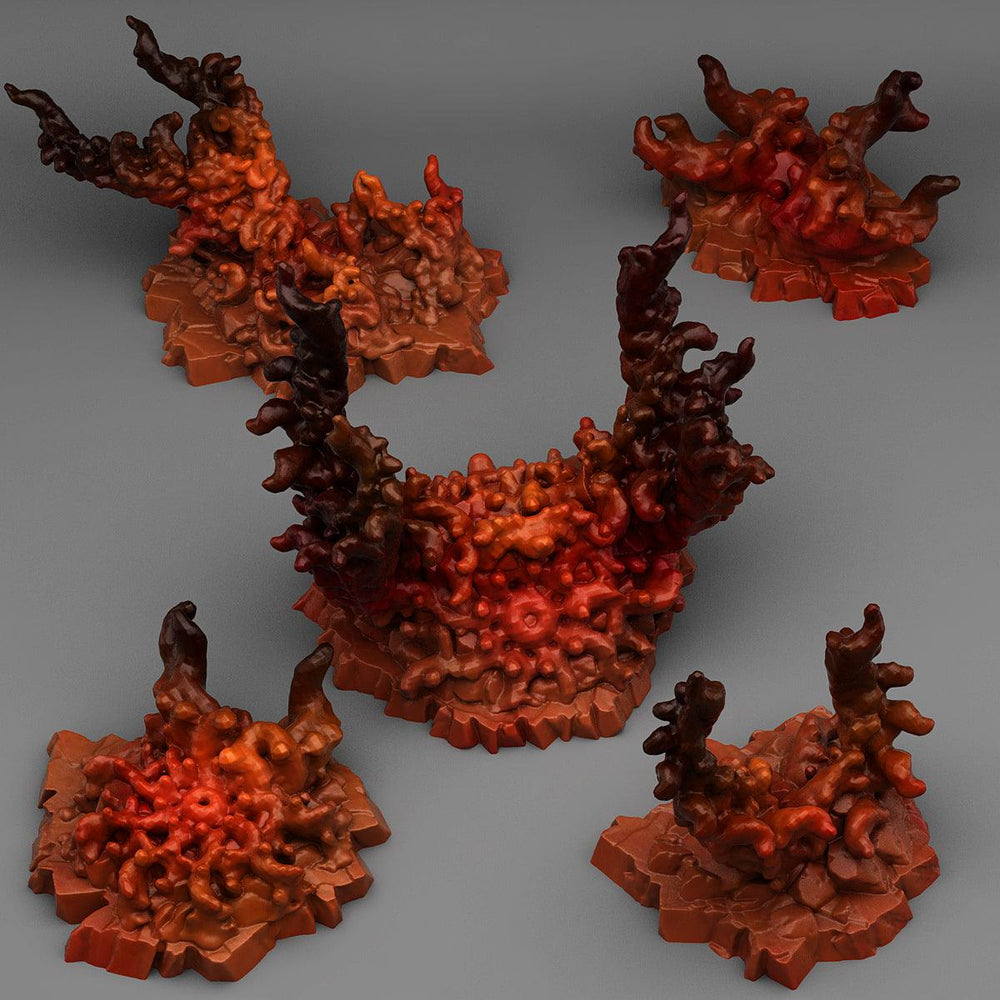 3D Printed Fantastic Plants and Rocks Devil Aberration Stones 28mm - 32mm D&D Wargaming (Online Only)