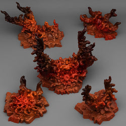 3D Printed Fantastic Plants and Rocks Devil Aberration Stones 28mm - 32mm D&D Wargaming (Online Only)
