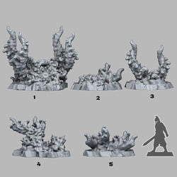 3D Printed Fantastic Plants and Rocks Devil Aberration Stones 28mm - 32mm D&D Wargaming (Online Only)