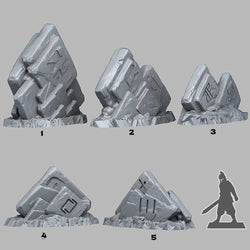 3D Printed Fantastic Plants and Rocks Magic Square Rocks 28mm - 32mm D&D Wargaming (Online Only)